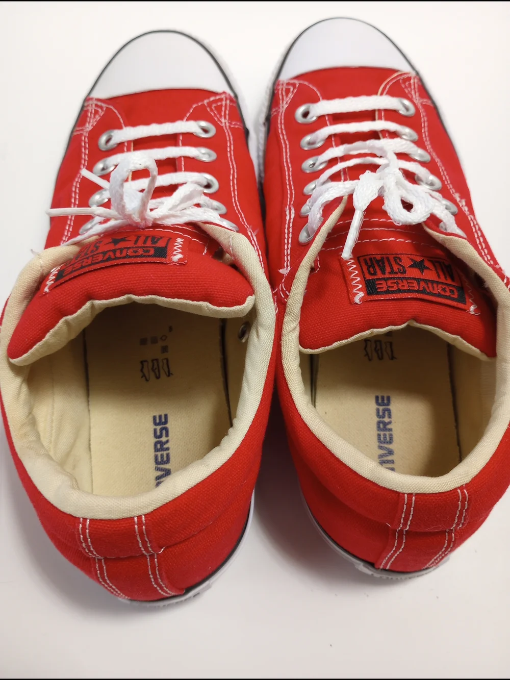 Converse Red Low Top Sneakers with White Accents